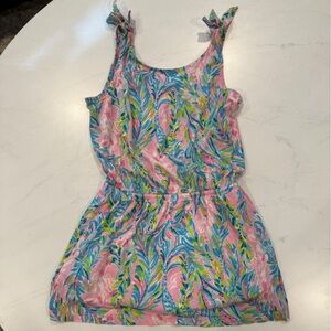 Lilly Pulitzer Girls Vibrant Floral dress with built in shorts - size M (6-7)